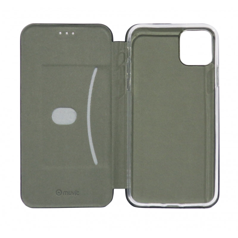 Funda Muvit Folio para Apple iPhone 11 Pro Max función soporte negra.