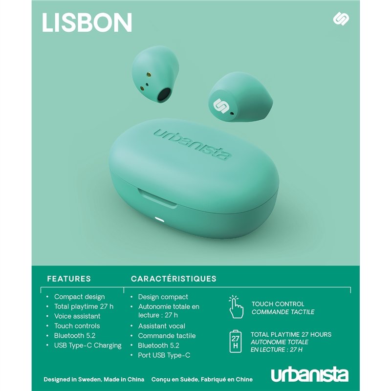 Auriculares Urbanista True Wireless Lisbon color verde