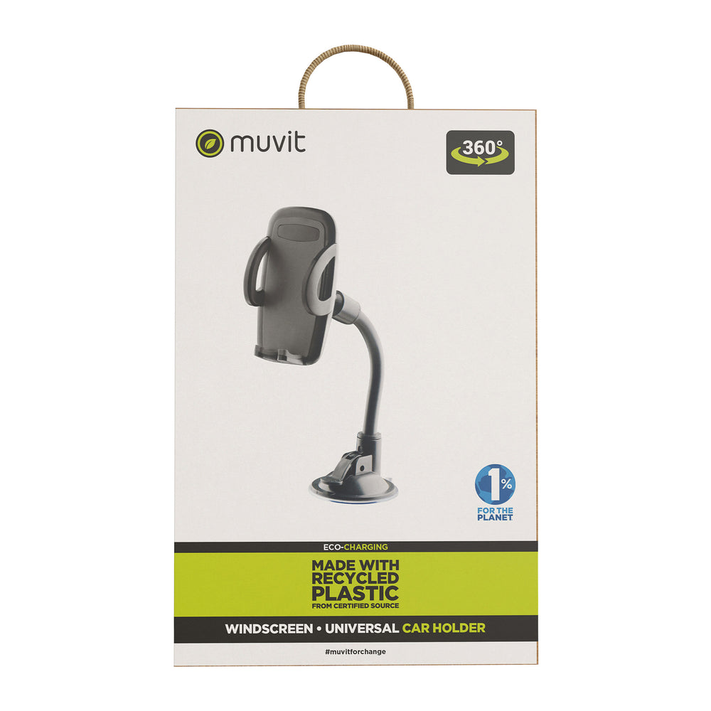 Soporte de Coche Muvit for Change universal ventosa hasta 7″negro