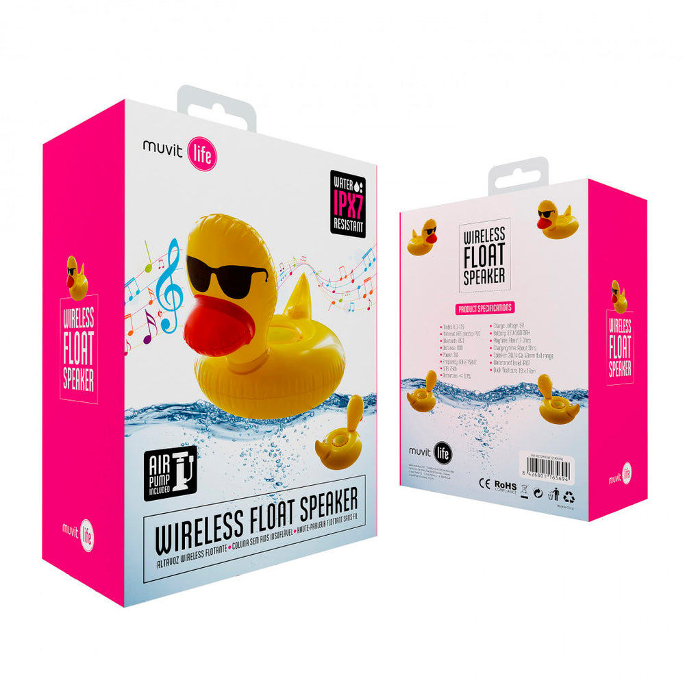 Altavoz Bluetooth Muvit Life flotante pato amarillo