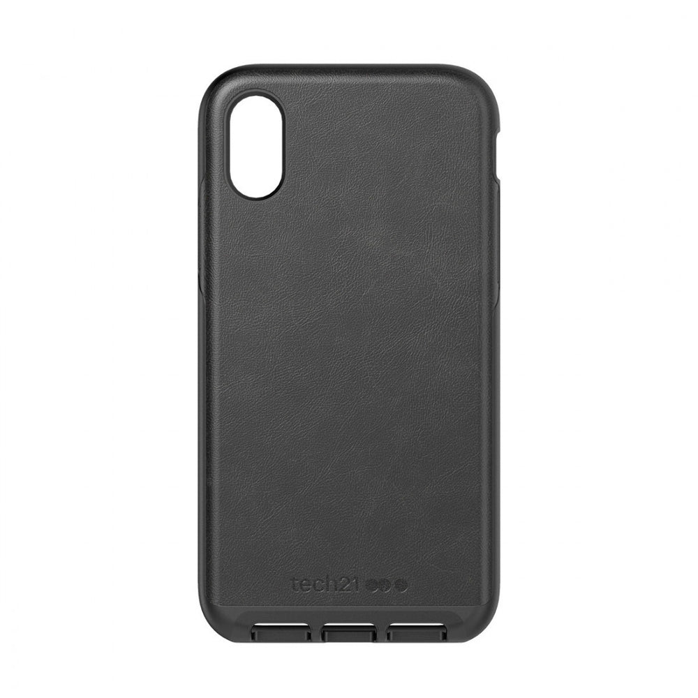 Funda Tech21 Evo Luxe para Apple iPhone X/Xs cuero negro.
