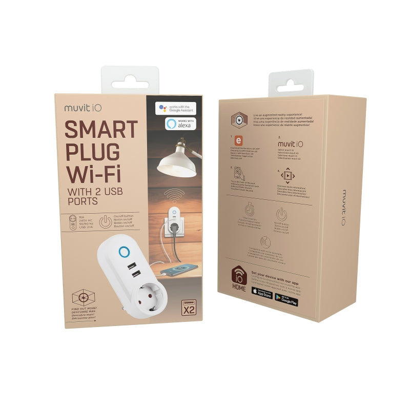 Enchufe inteligente Muvit Wifi con 2 USB (NUEVO)