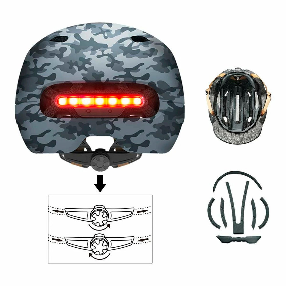 Casco para viajeros urbanos Smart4U SH50U color camuflaje – Talla L (NUEVO)