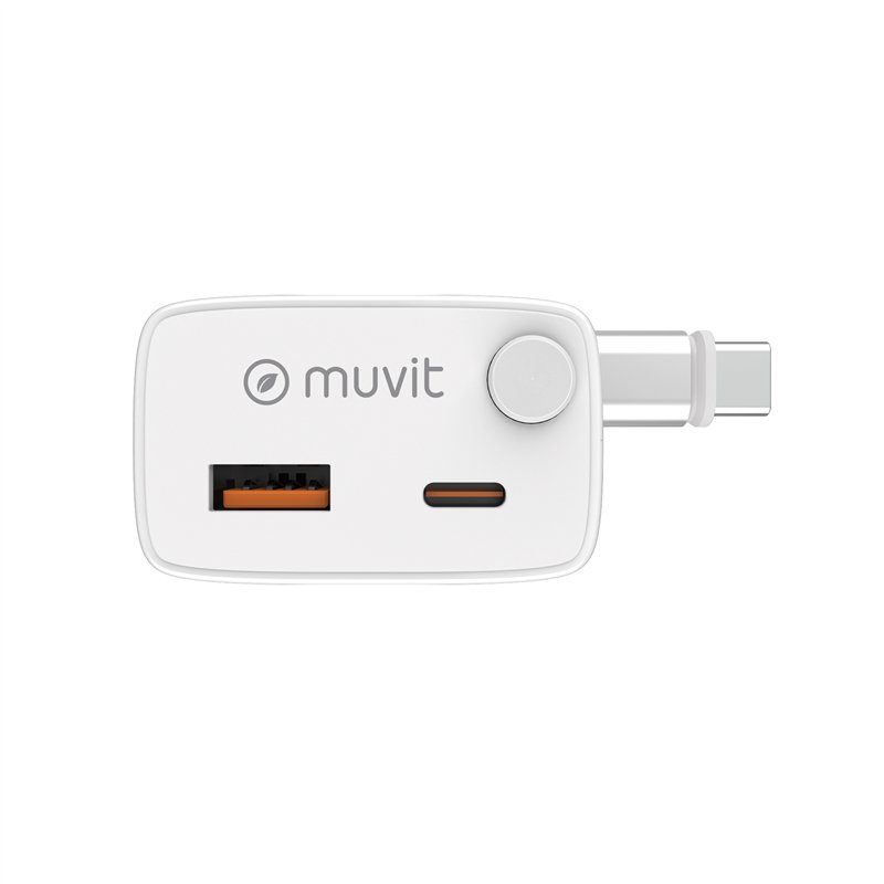 Cargador de Pared Muvit for Change Retráctil Tipo C PD 30W blanco Usado