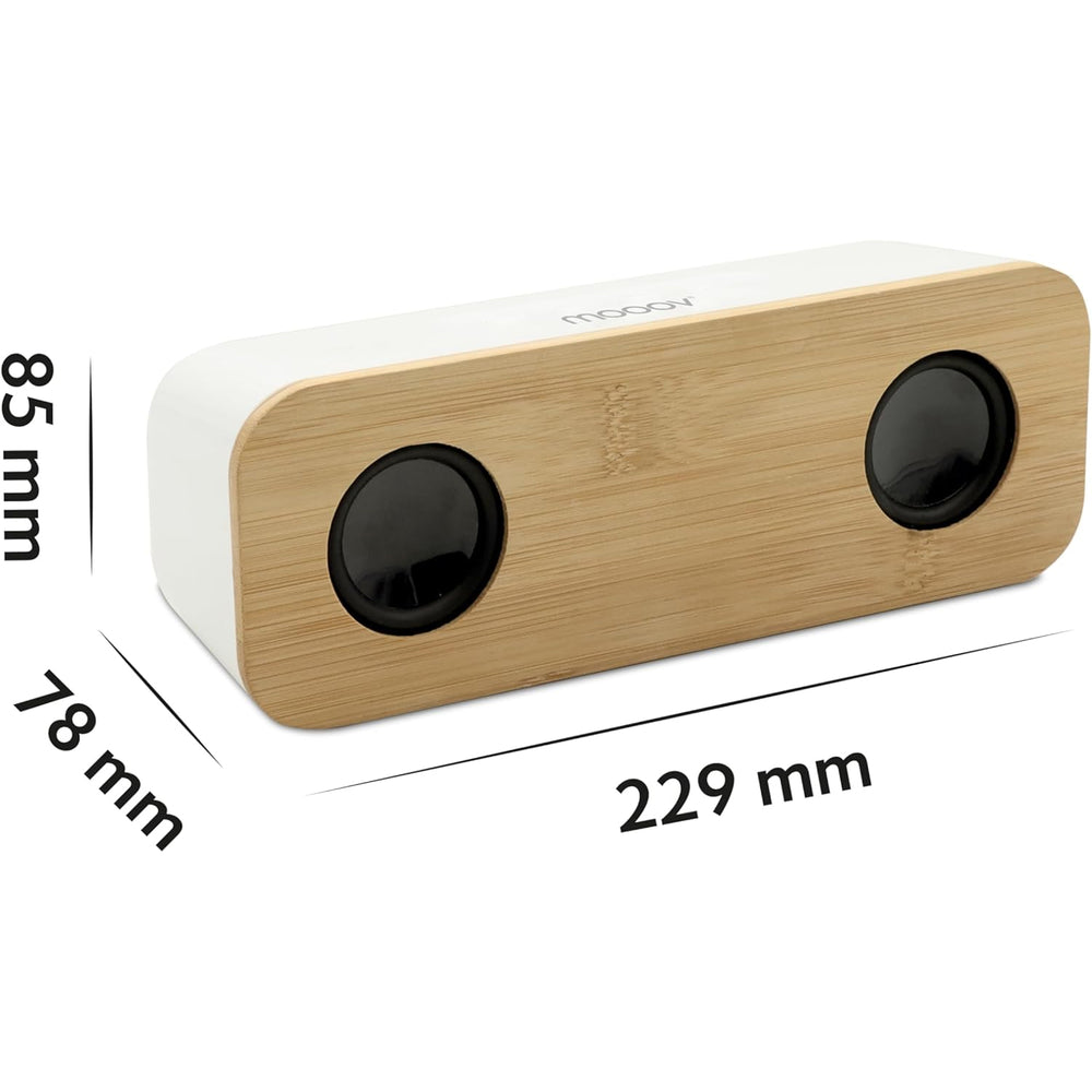 Altavoz Mooov 477351 Bluetooth Madera de bambú 10W portátil Usado
