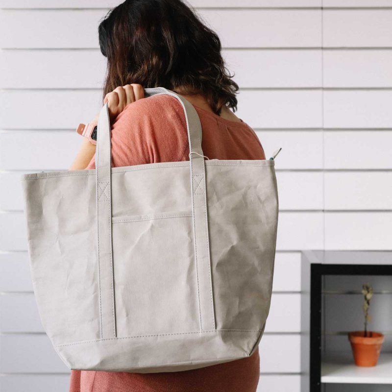 Ksix Bolso Shopping Bag Eco Kraft Gris