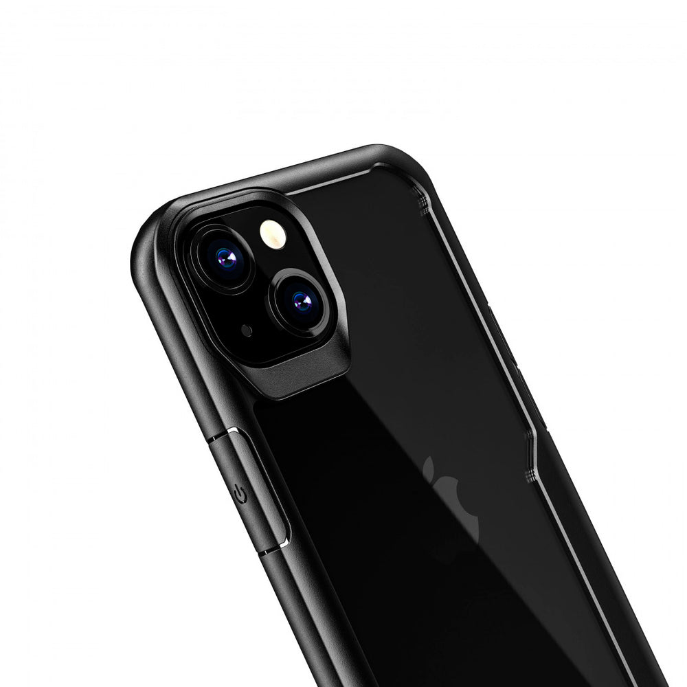 Funda Muvit for Change Shockproof 2m para Apple iPhone 13 transparente/negra
