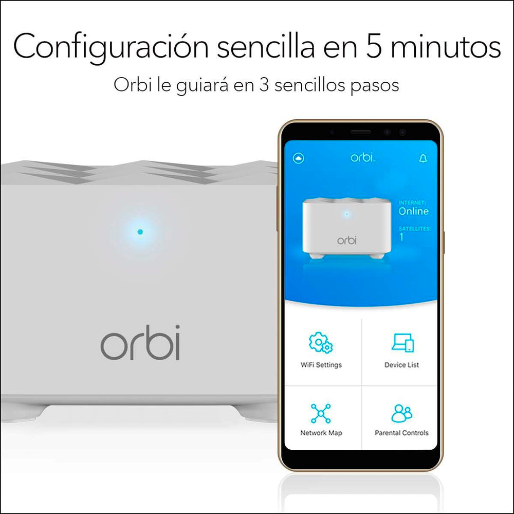Sistema WiFi Mesh Netgear Orbi RBK12-100PES 2 Unidades Doble Banda