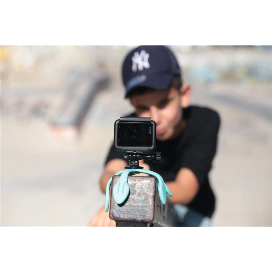 Tripode Universal Smartphone flexible ZBAM Gekkopod Bluetooth Azul Turquesa.