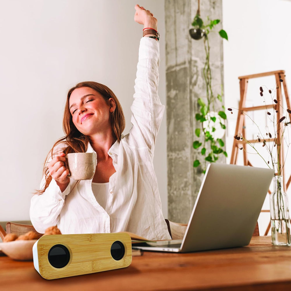 Altavoz Mooov 477351 Bluetooth Madera de bambú 10W portátil Usado