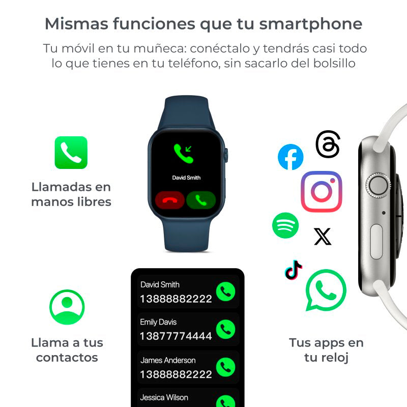 Reloj Smartwatch Ksix Urban 5 Pantalla Amoled 1.96″ Negro