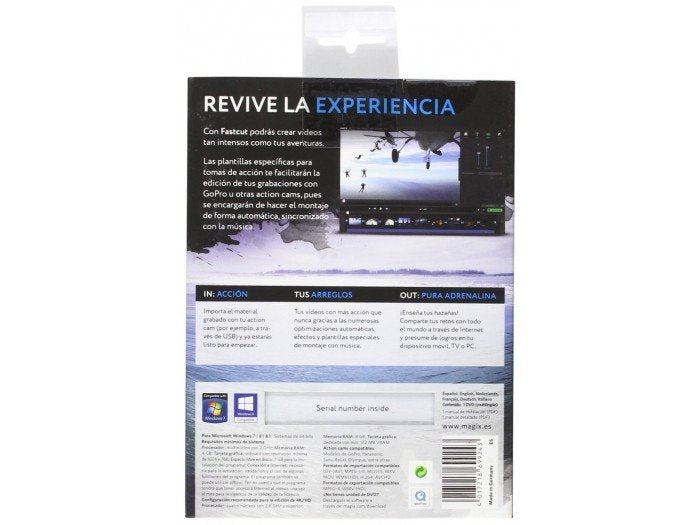 Pack Cámara de acción CX Activeon con Wi-Fi + Palo selfie aluminio + Software