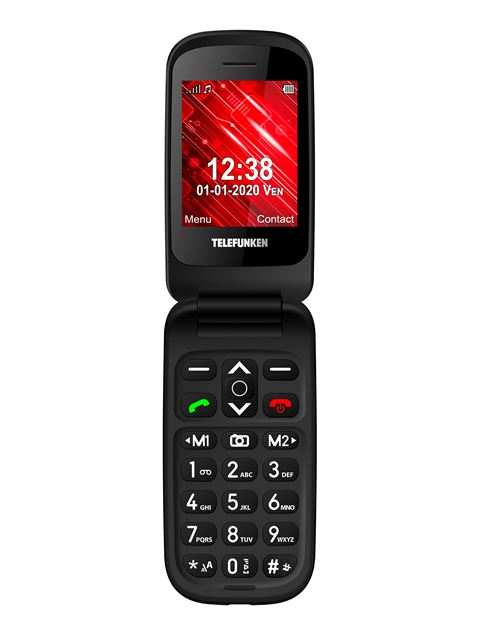 Telefunken S440 Negro — Teléfono móvil plegable fácil de usar