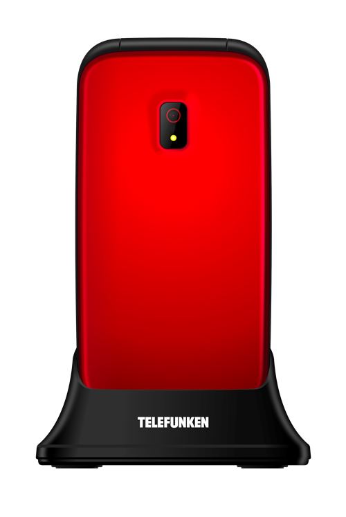 Telefunken S440 Rojo — Teléfono móvil plegable fácil de usar