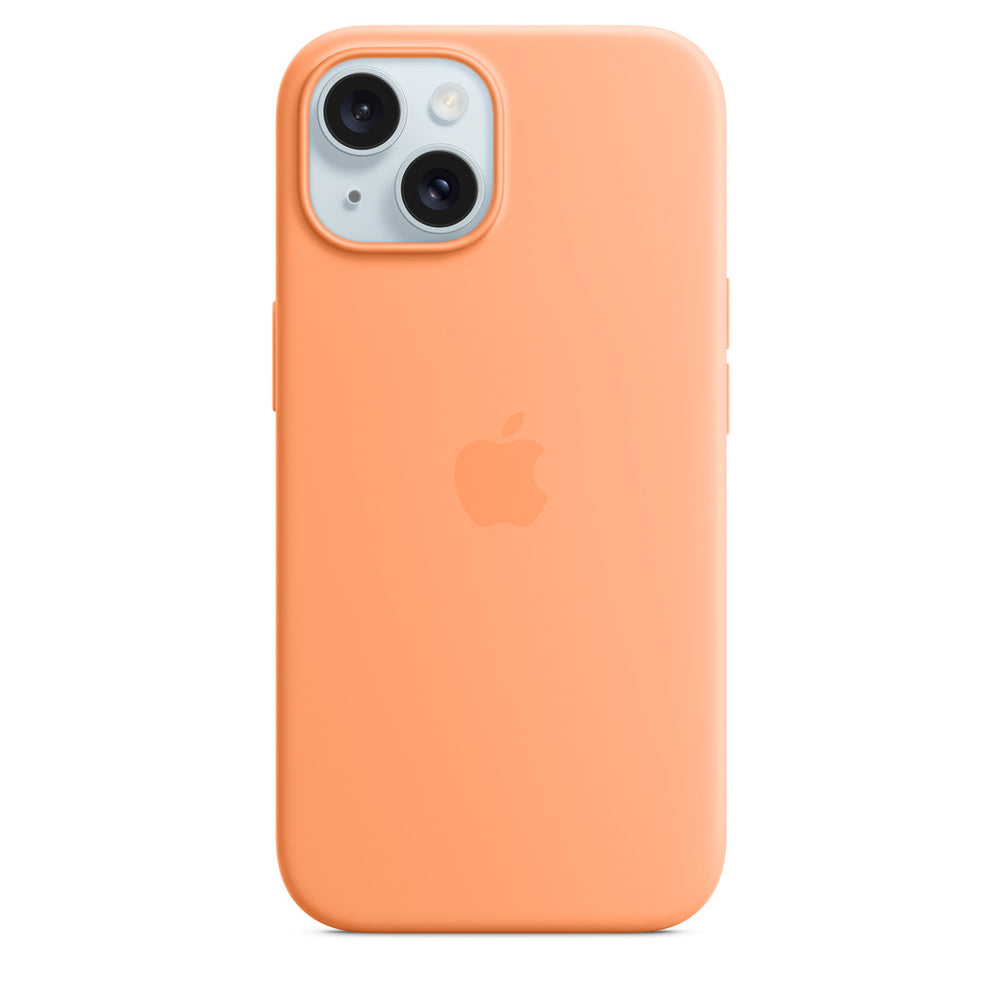 Funda Original iPhone 15 Naranja Sorbete — Funda de silicona con MagSafe