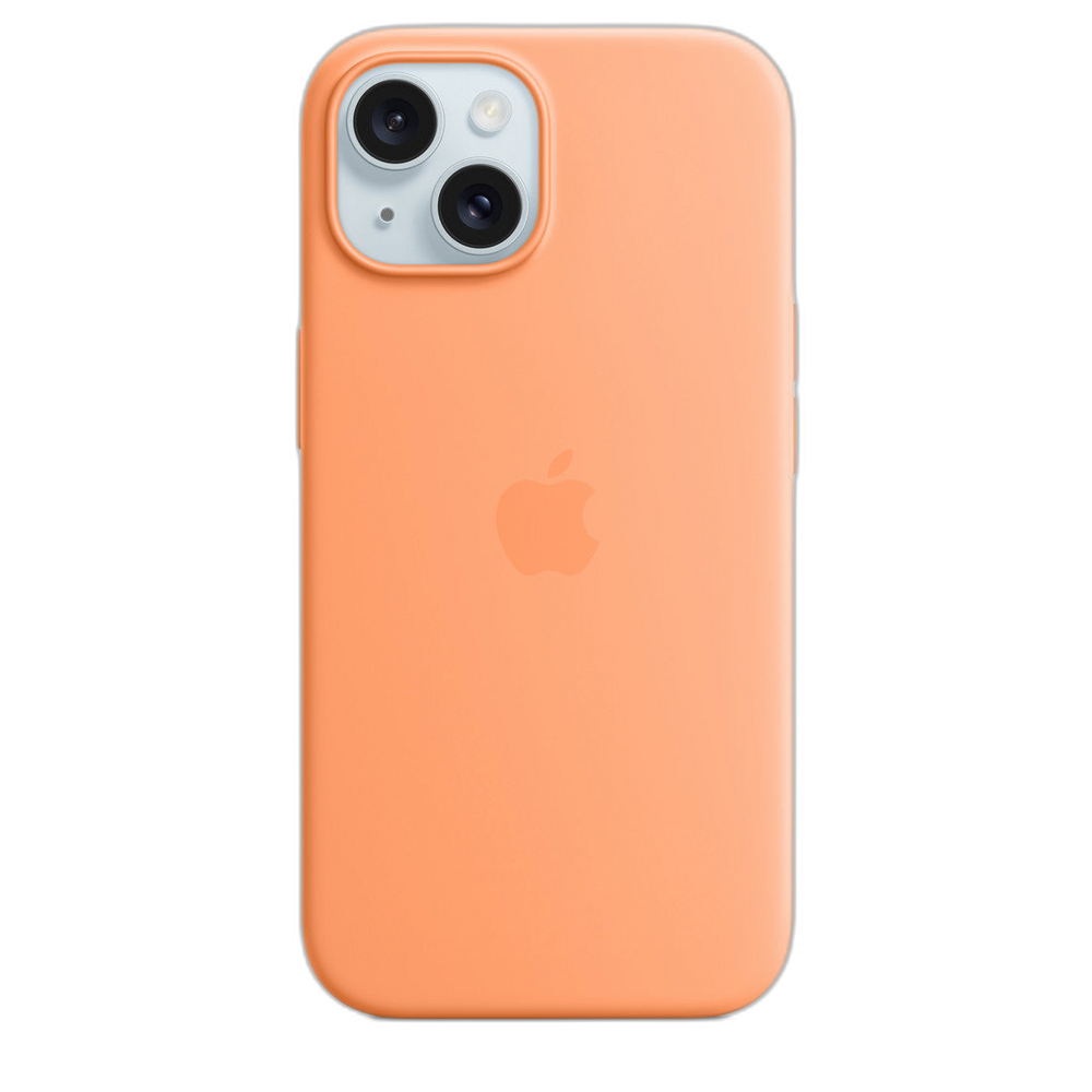 Funda Original iPhone 15 Naranja Sorbete — Funda de silicona con MagSafe