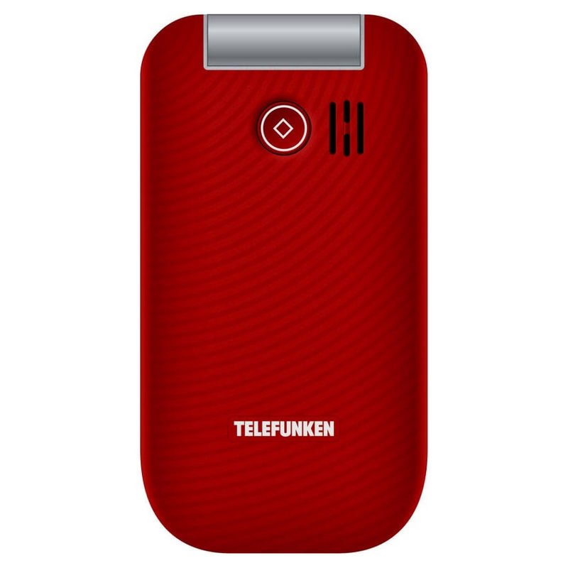 Telefunken S450 Rojo — Teléfono móvil plegable para mayores
