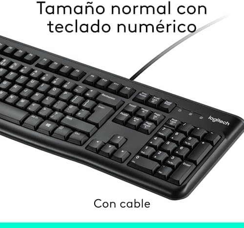 Logitech MK120 Negro — Combo teclado y ratón con cable
