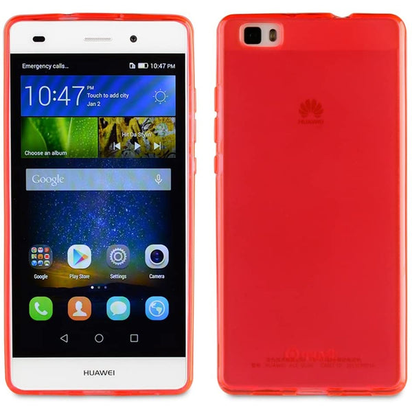 Carcasa Muvit Cristal Soft para Huawei P8 Lite color rosa.