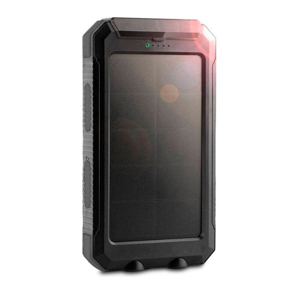 Power Bank Solar Muvit 10000mAh USB 2 puertos 2A + 2A cable USB-Micro USB Usado