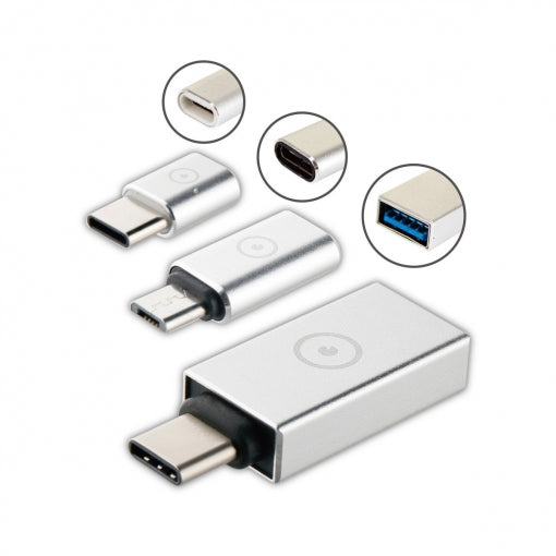 Pack Adaptador USB Muvit OTG 3,0 A Tipo C+micro Usb A Tipo C+ Tipo C A Micro Usb
