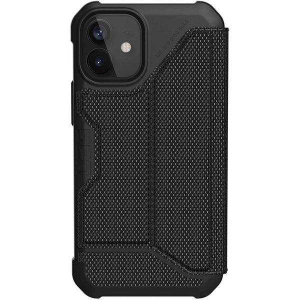 Funda Urban Armor Gear Metropolis-Folio Armotex para Apple iPhone 12 Mini negro