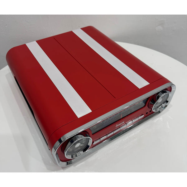 Tocadiscos Lauson 01TT17 vintage BT USB grabación rojo Usado *Rota bisagra*
