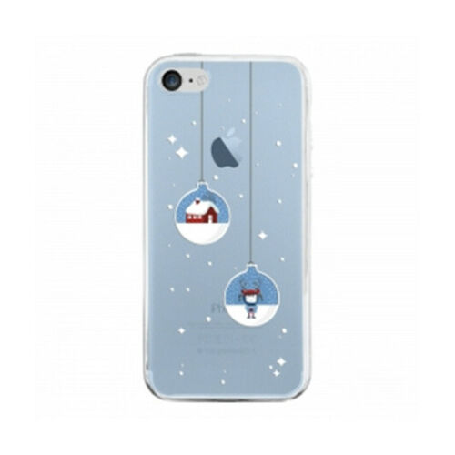 Funda Muvit Life Cristal Soft para Apple iPhone 8/7 Edición Navidad Bolas.