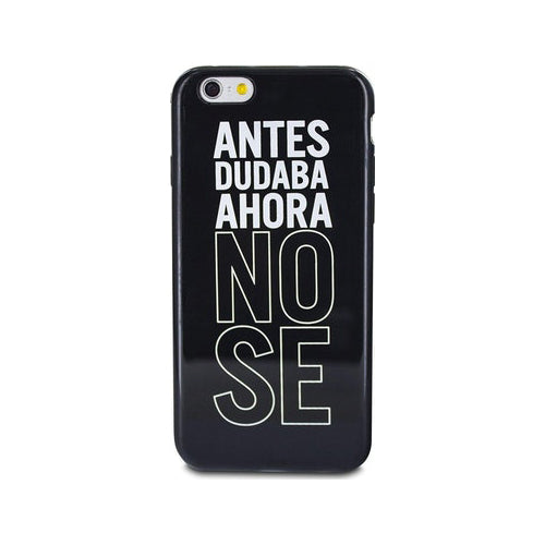 Carcasa Words WOCT020 tacto de goma para Apple iPhone 6/6s Negro.