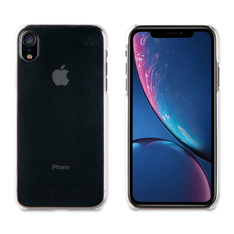 Funda Muvit for change para Apple iPhone XR recycletek transparente.