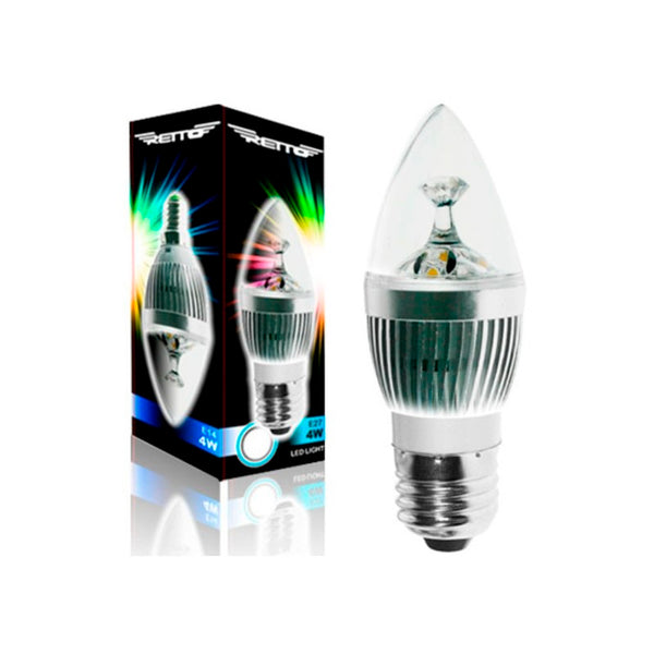 Bombilla LED E27 3W Vela Retto Luz Cálida 220V 350 lumens Luz Color 4000K