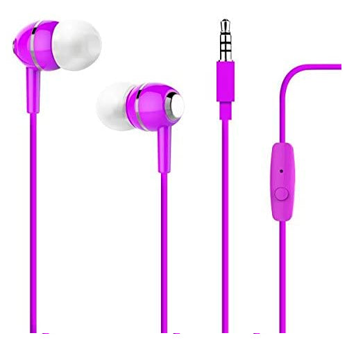 Auriculares Puro PUAE033 estéreos color Violeta.