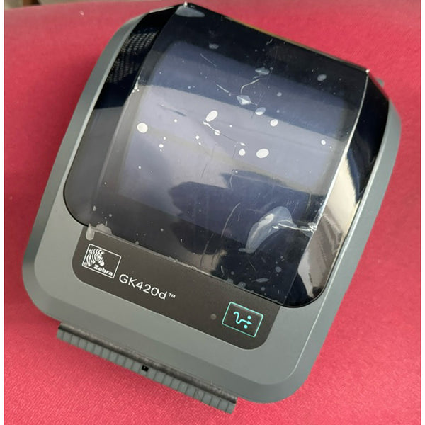 Impresora de etiquetas Zebra GK420d rev2 GK42-202521-000 **Golpe en el frontal**