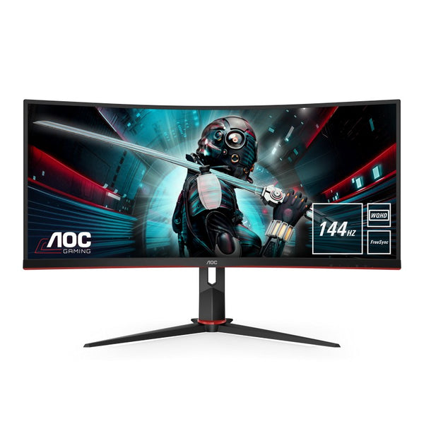 Monitor AOC CU34G2X/BK 34″ LED Wide QuadHD 144Hz FreeSync Curvo Usado