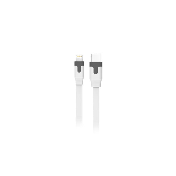 Cable Muvit conector 8 pins a Tipo C 2.0 3A 2m blanco