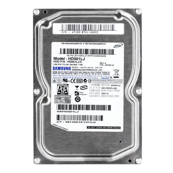 Disco Duro Samsung Spinpoint T166 500GB 7.2K 16MB SATA II 3.5» HD501LJ Usado
