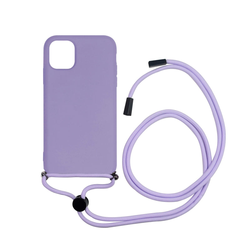 Carcasa Muvit Life para Apple iPhone 11 con colgante mauve candy.