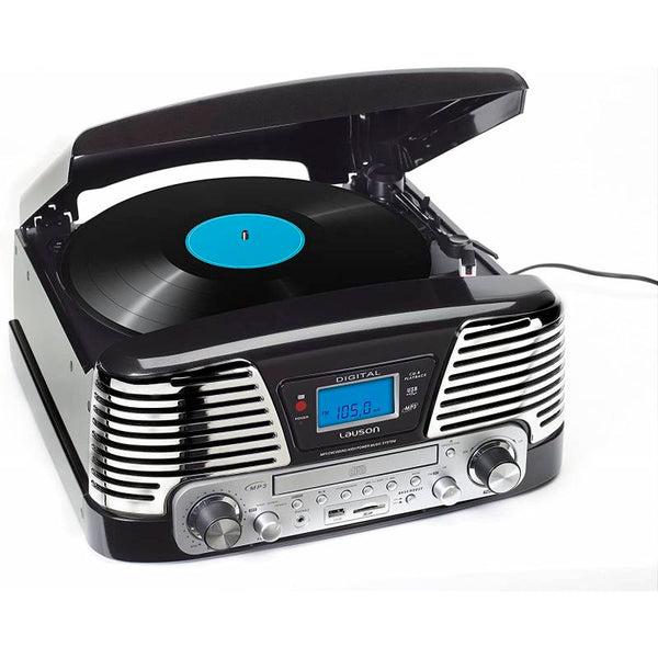 Tocadiscos Retro Lauson CL-139 Giradiscos Vinilo con CD MP3 y Radio FM Usado *