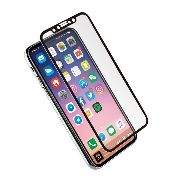 Protector pantalla Muvit para Apple iPhone Xs/X vidrio templado curvo