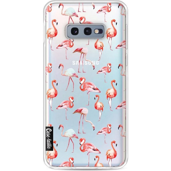 Funda Casetastic Flamingo Party Flexible para Samsung Galaxy S10e.
