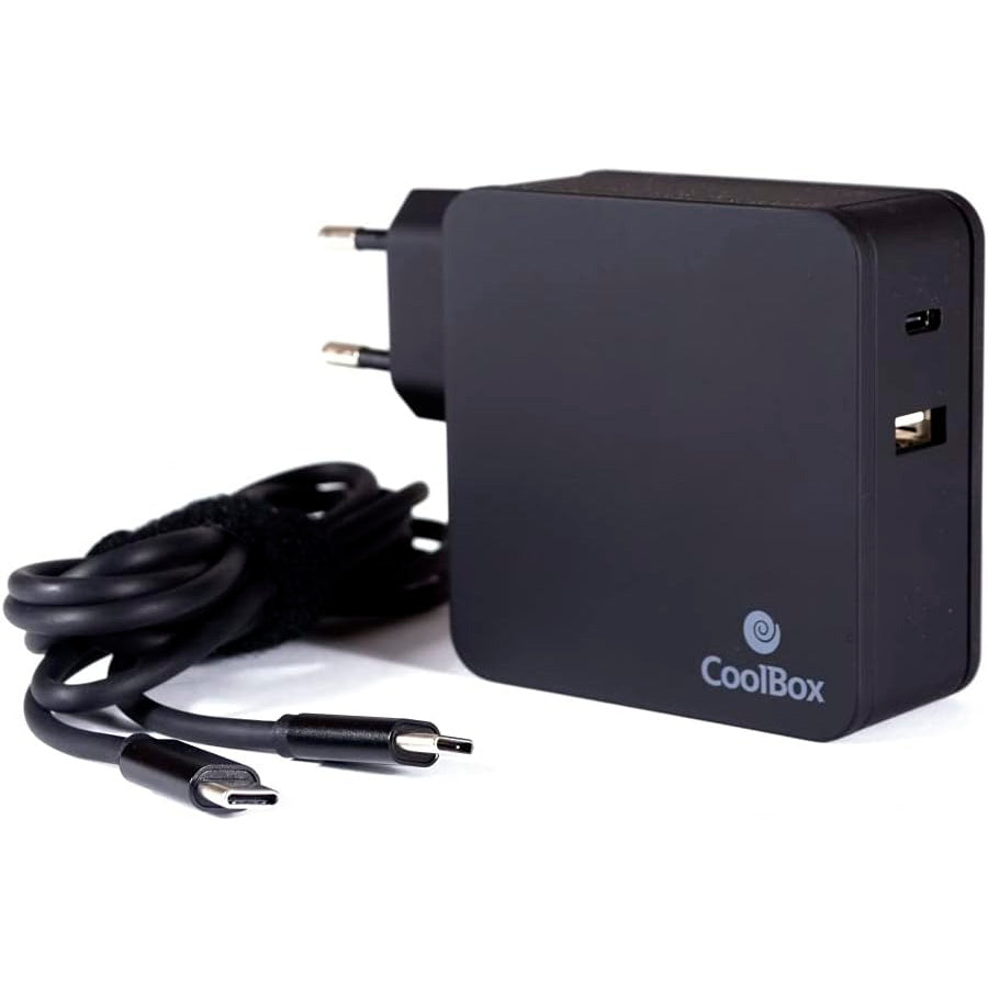 Cargador de Pared CoolBox PowerPort 60W con 1 USB-C+1 USB-A+Cable 1.8m Usado