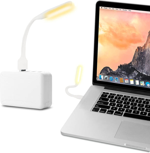 Lámpara Muvit LED con USB color Blanco.