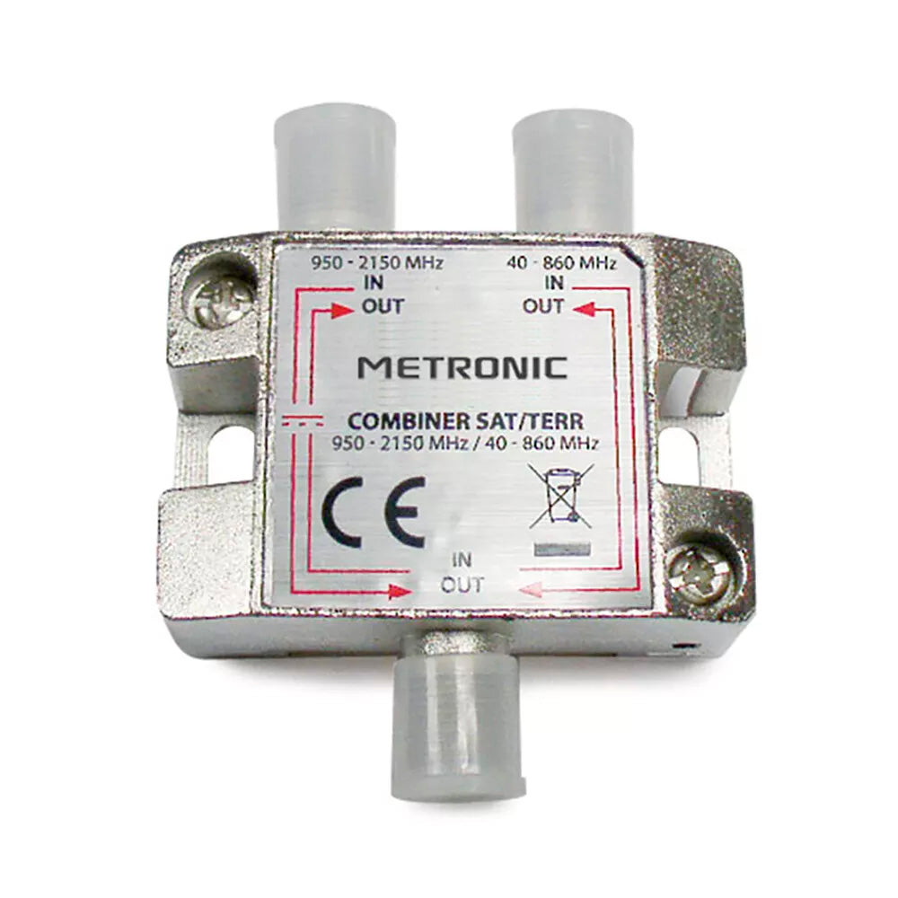 Acoplador/desacoplador de satélite para TV UHF/VHF/FM Metronic 432500