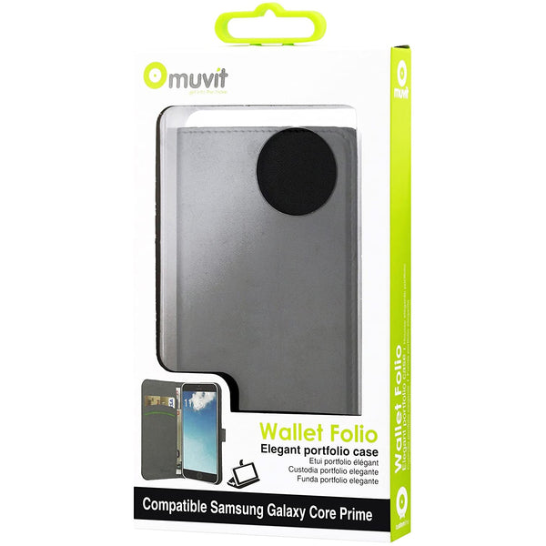 Funda Muvit Wallet Folio con función soporte para Samsung Galaxy Core Prime