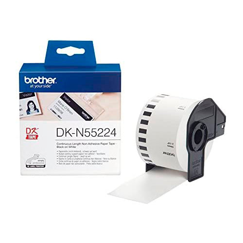 Etiquetas Brother DKN55224 color negro y blanco 54mm