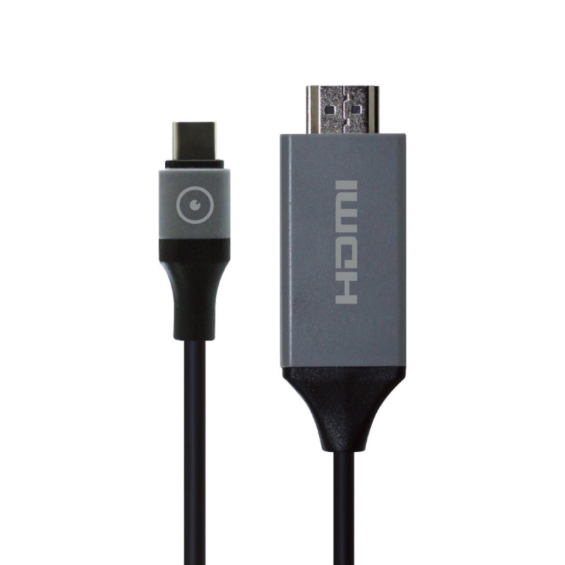 Cable Muvit Tipo C 3.0 a HDMI 2m gris y negro (NUEVO)