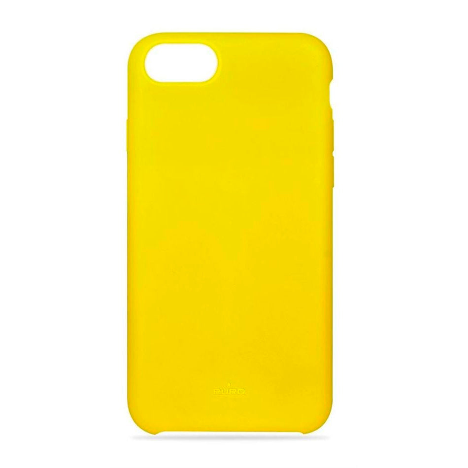 Funda Puro silicona con microfibra para Apple iPhone 6/6S/7/8 icon amarillo