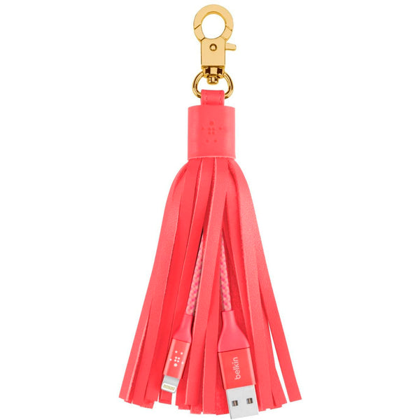Cargador borla de cuero Belkin MIXIT Fashion, cable de carga Apple.