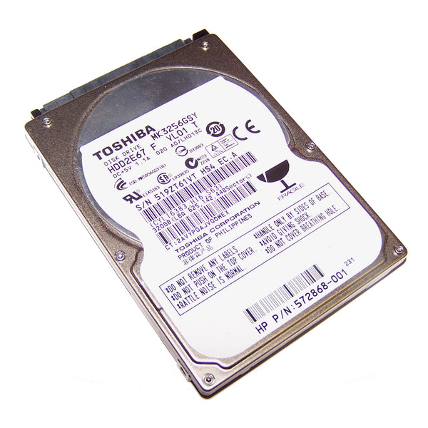 Disco Duro Toshiba 320GB 2,5» SATA 7200RPM MK3256GSY Usado.