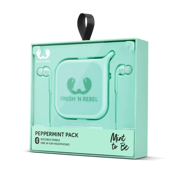 Pack Fresh n Rebel Auriculares intraurales Vibe + Pebble Peppermint.